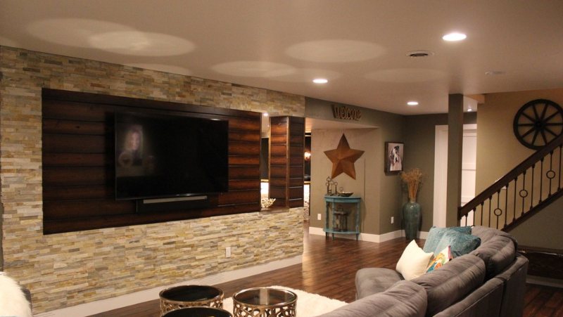 Home theatre room remodel in basement