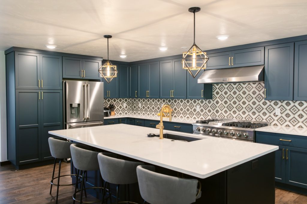 Modern Blue Green Kitchen Remodeling Appleton