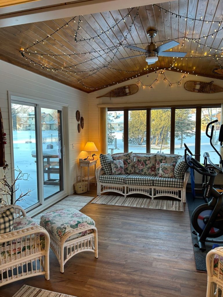 Wood White Sunroom Remodeling Appleton