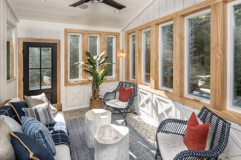 White Sunroom remodel VKB Homes