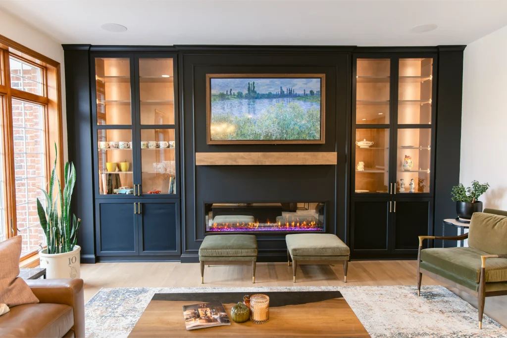 Spacious living room with modern decor