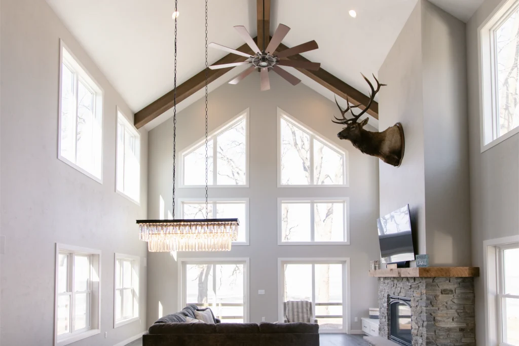 Spacious living room with modern decor